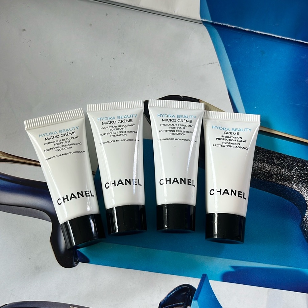 4x Chanel Hydra Beauty Micro Cream / cream Face Moisterizer Set= 20ml